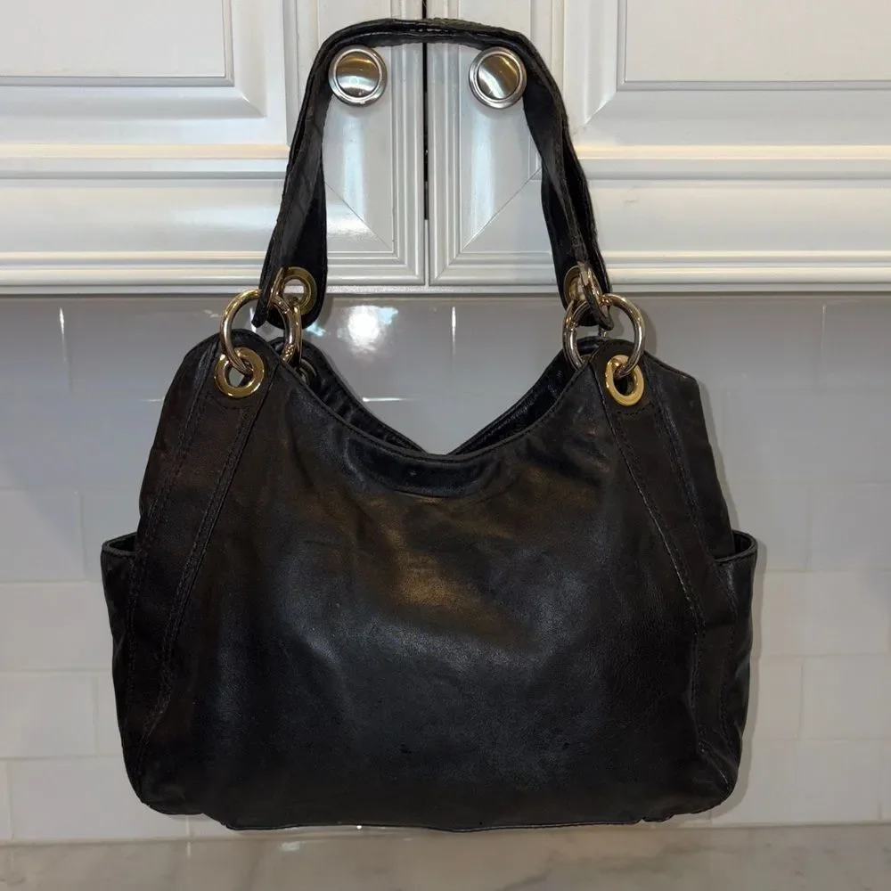 Michael Kors Bag Purse Handbag Leather Ludlow Drawstring Hobo Shoulder Bag
